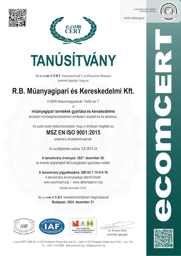 MSZ EN ISO 9001:2015
